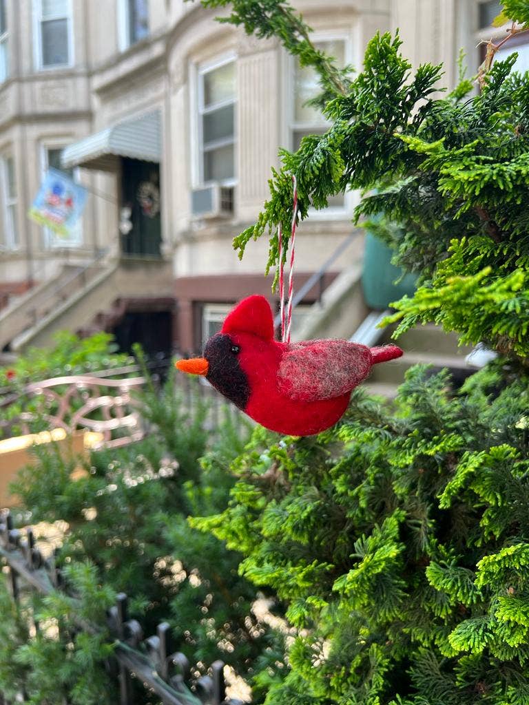 Felt Ornament Tuft Cardinal
