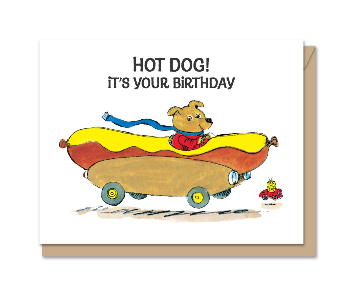 A2 | Birthday Greeting Card | Hot Dog Birthday