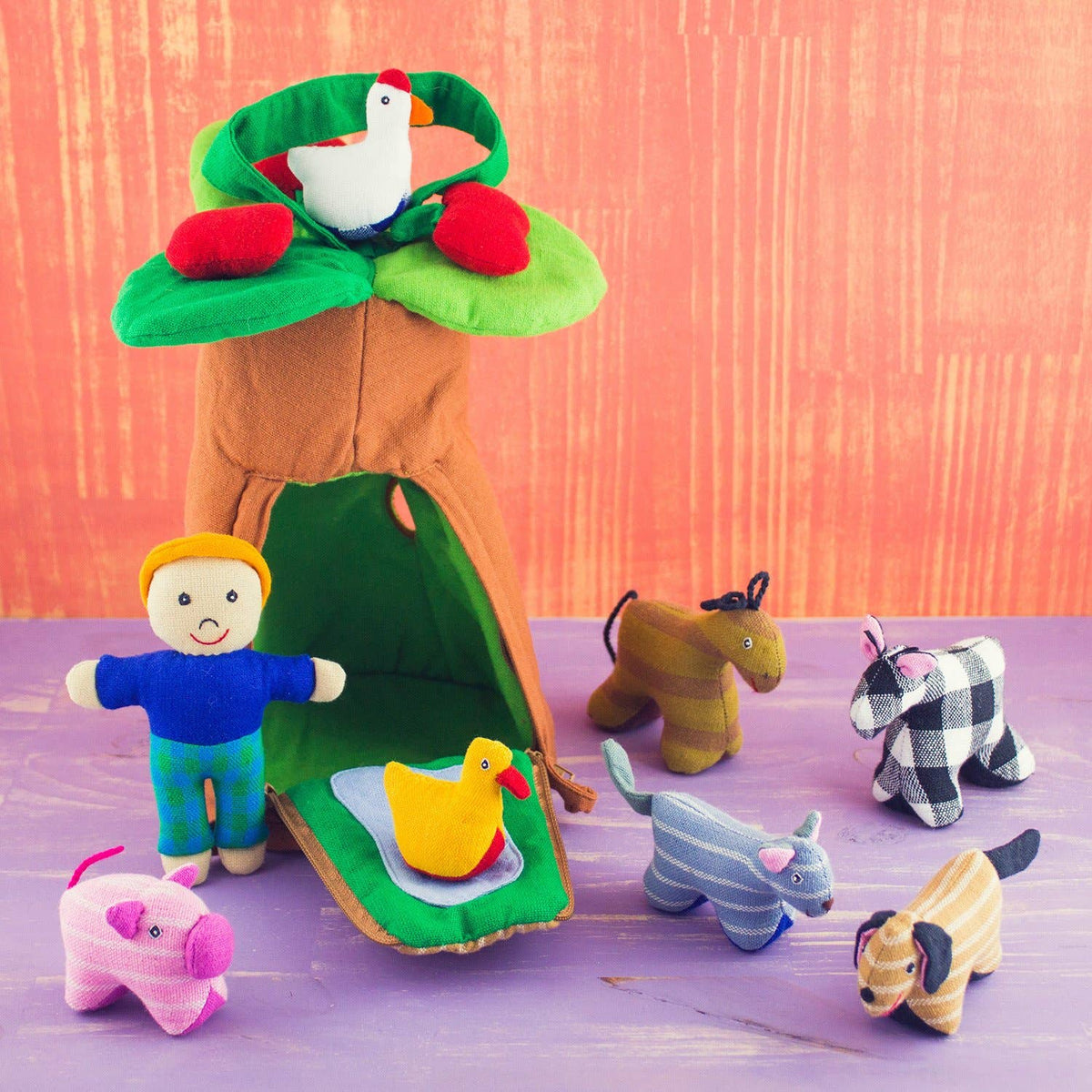 Organic Cotton Playhouse Farm Animals