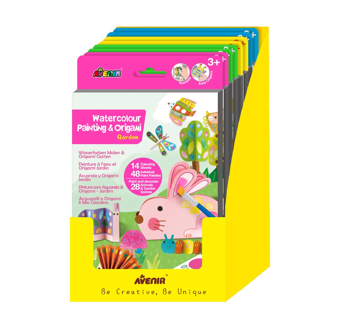 Watercolor Painting & Origami - 4 styles (8 pcs) assorted