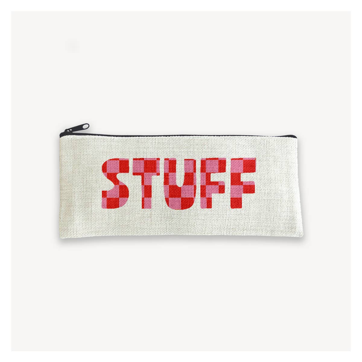 Checkered Stuff Pencil Pouch
