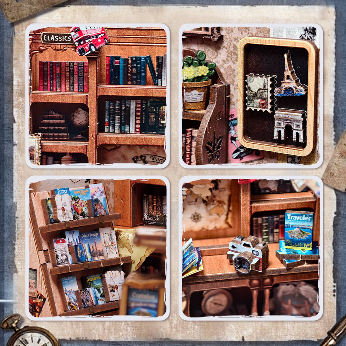 DIY Book Nook Kit: Journey Trace Bookshop
