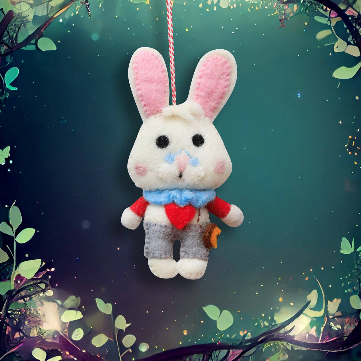Felt Ornament - White Rabbit