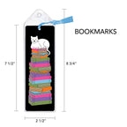 Book Stack Bookstore Cat Bookmark with tassel