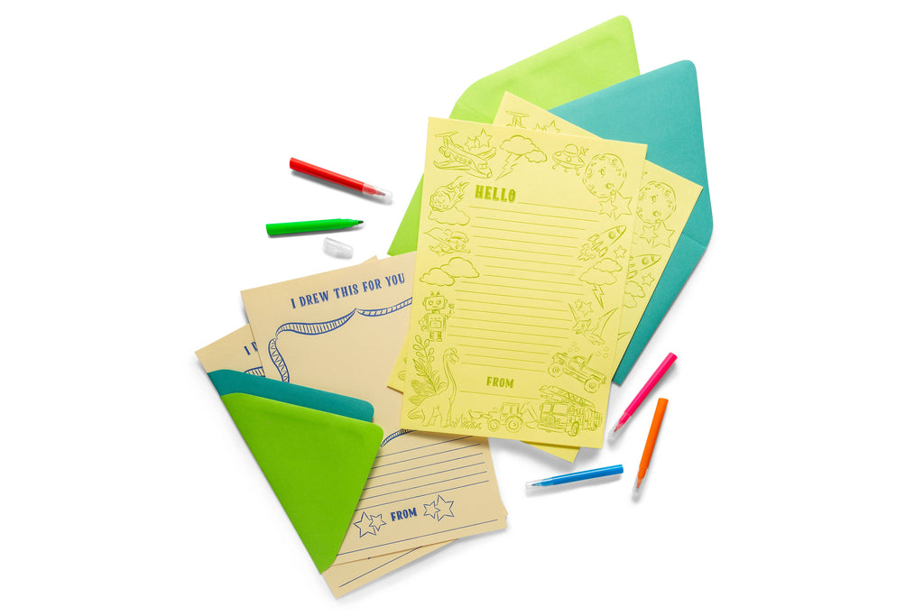 Kid Letters Notecard Set in Yellow