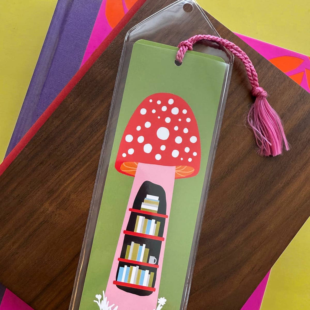 Book Nook Mushroom Woodland Bookmark with tassel