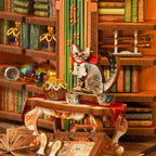 DIY Book Nook Kit: Magical Library w/ Dust Cover
