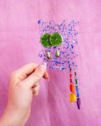 Blue Confetti Travel Earring Holder
