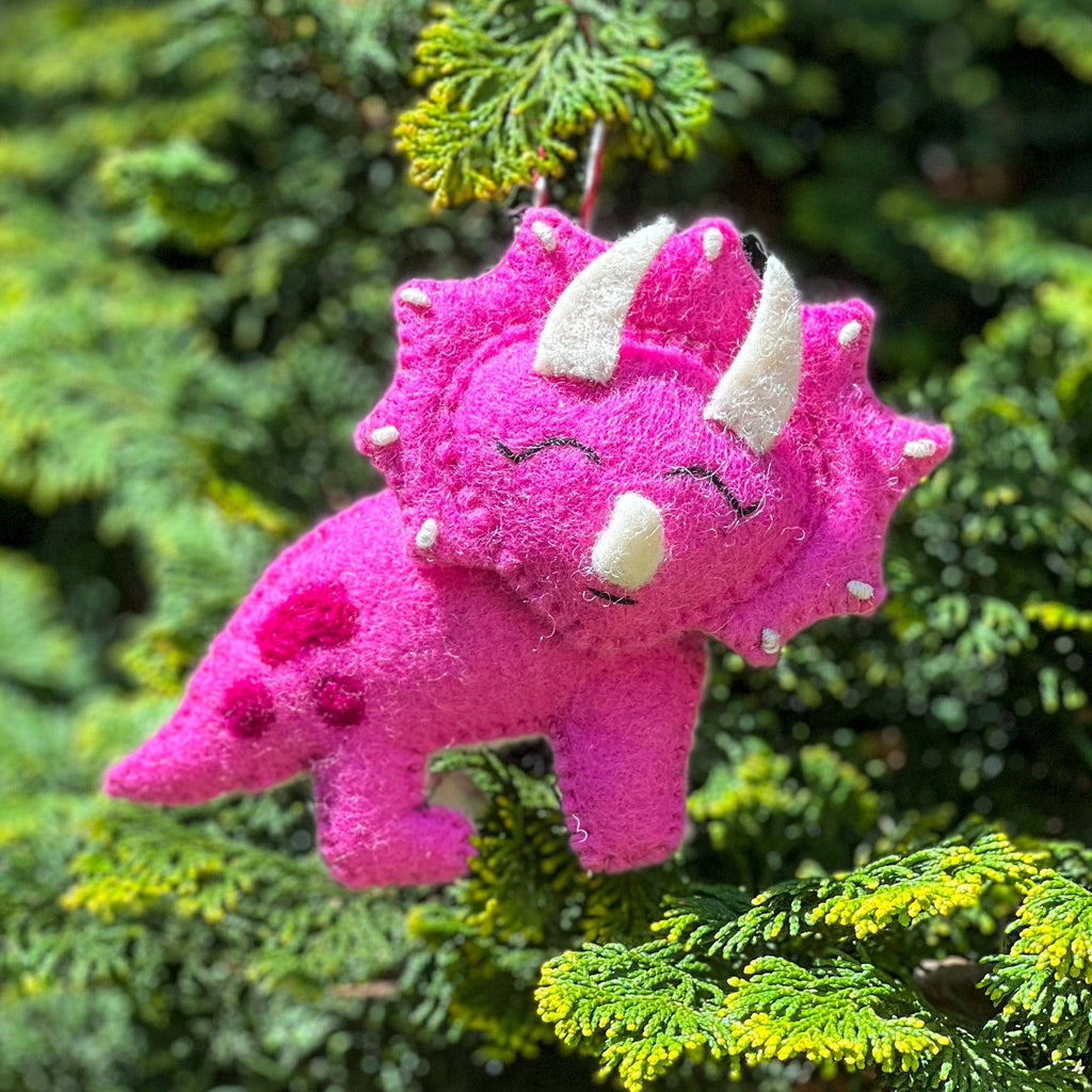 Felt Ornament Triceratops