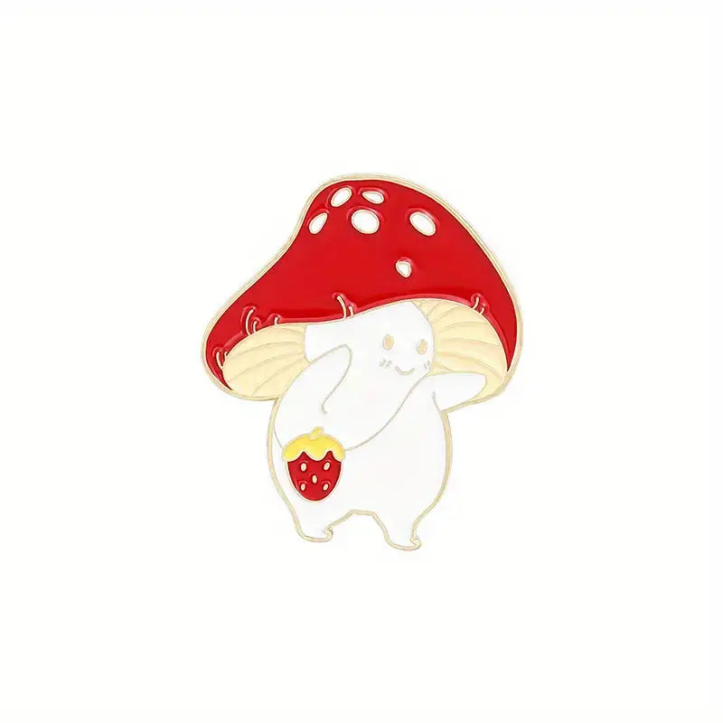 Creative Mushroom Enamel Pins for Backpacks and Clothes