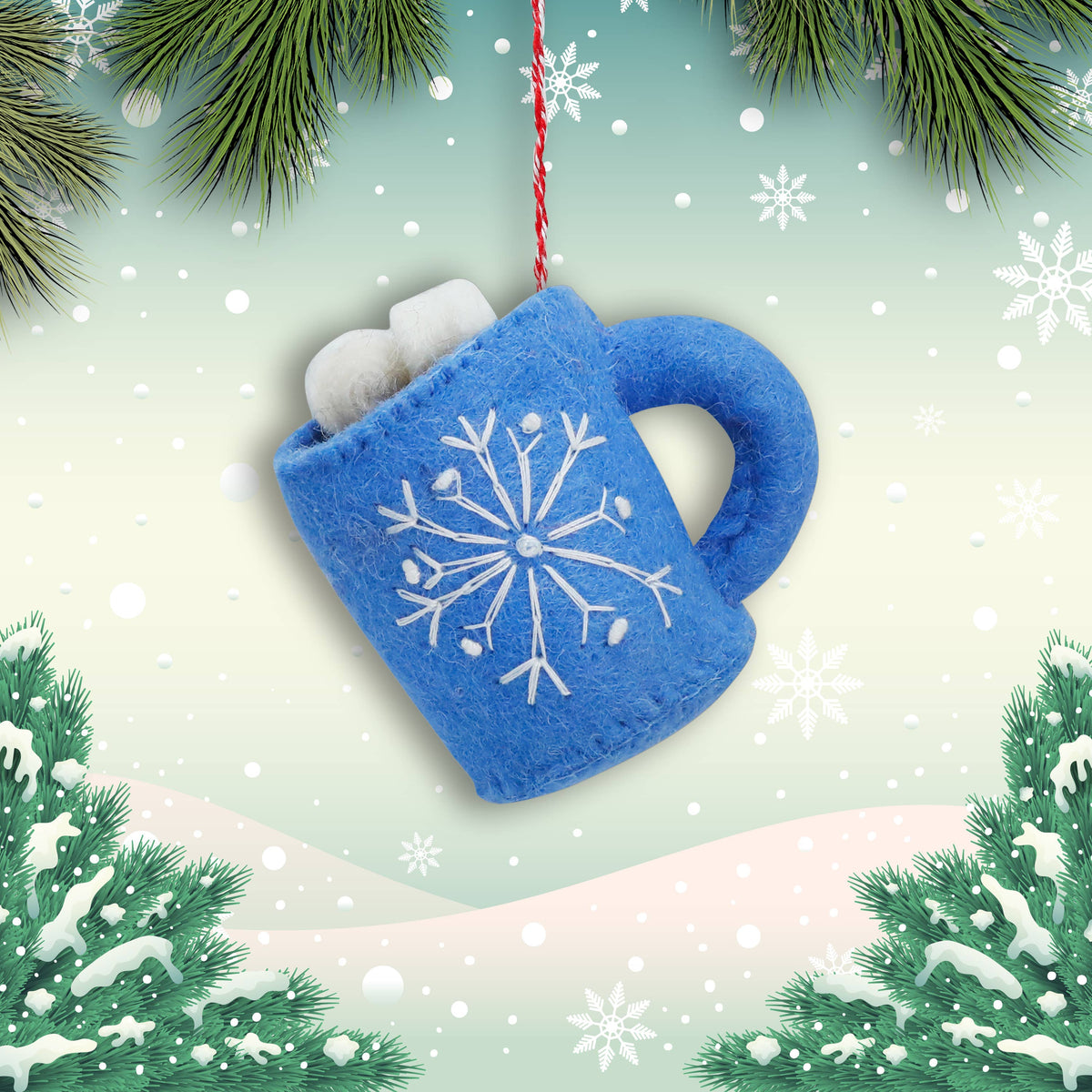 Felt Ornament Hot Cocoa