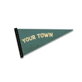 Pennant Wood Magnet Die Cut Shape | City State name drop
