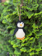 Felt Ornament Tuft Penguin Bowtie