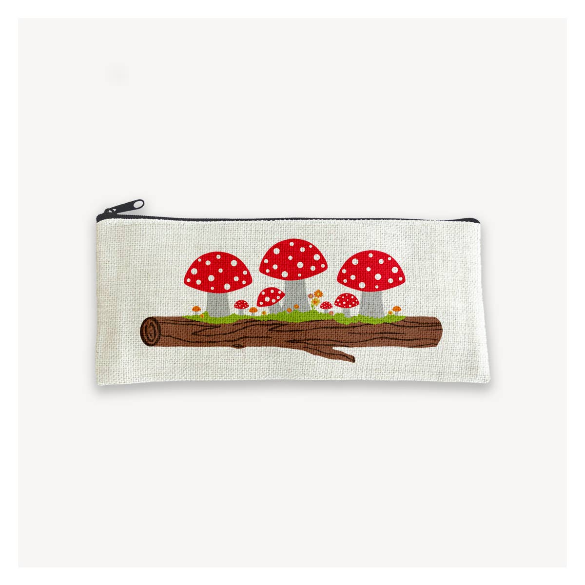 Polka Dot Mushrooms Pencil Pouch