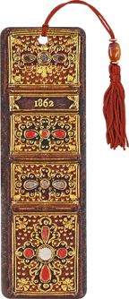Antique Book Spine Beaded Bookmark