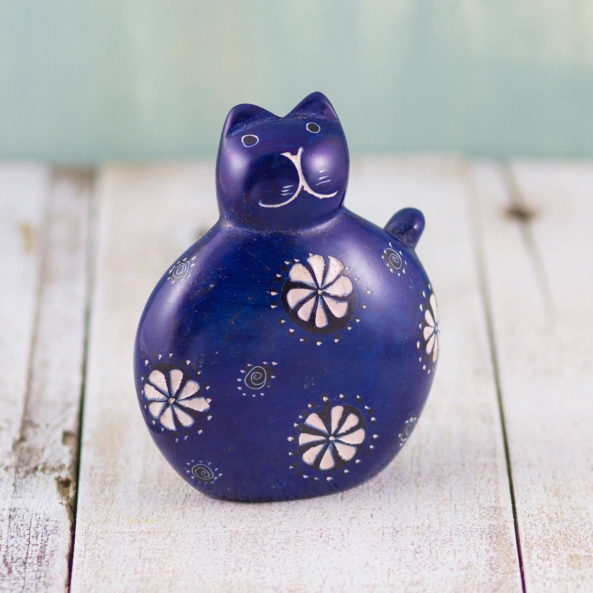 Soapstone Fat Cat Dark Blue