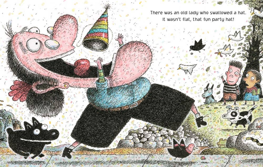 There Was An Old Lady Who Swallowed A Birthday Cake!