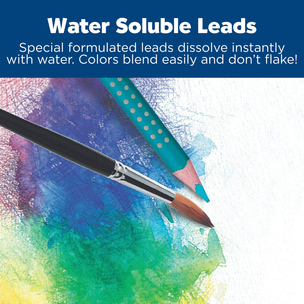 12 Grip Watercolor Pencils with Raised Grip - EcoPencils