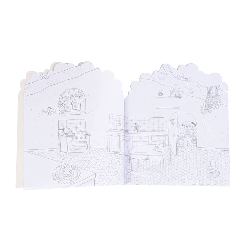 Box of 6 Coloring Books  & asstd Stickers The Big Family