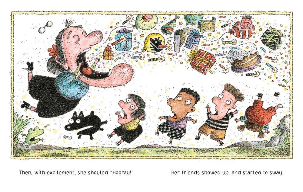 There Was An Old Lady Who Swallowed A Birthday Cake!