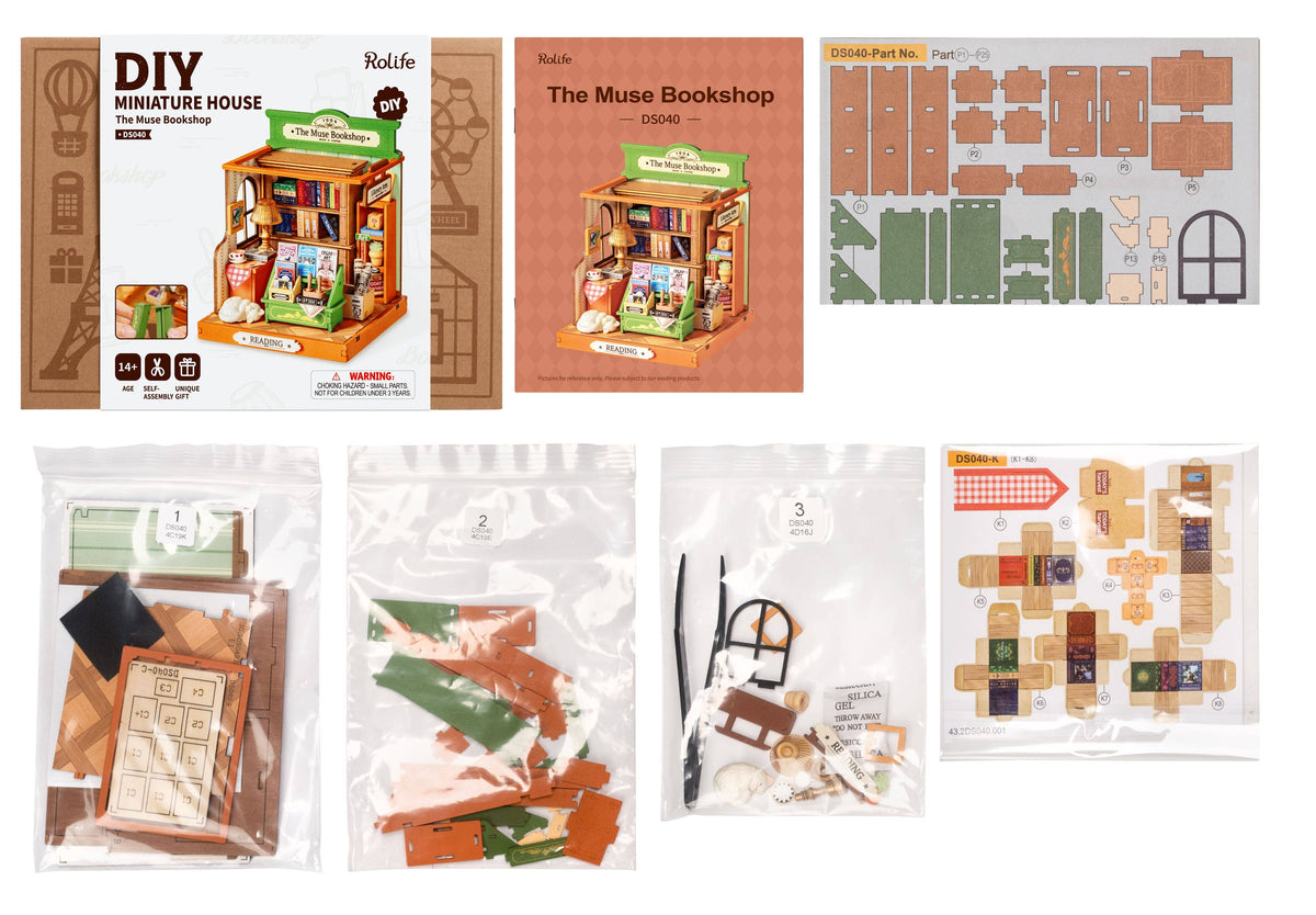 DIY Miniature House Kit: The Muse Bookshop